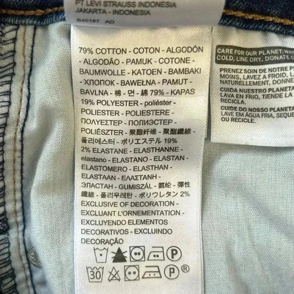 Levi’s 721 Skinny Jeans Medium Wash Blue Denim Size 26 - Picture 13 of 16